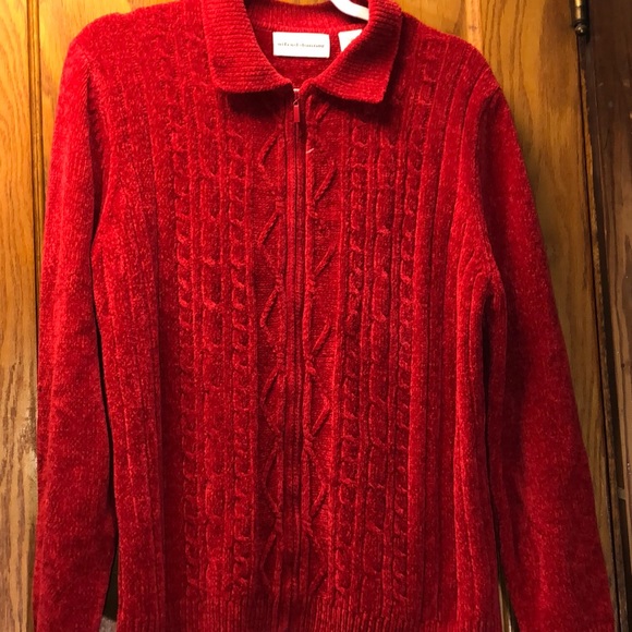 alfred dunner zip up sweaters